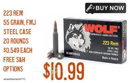 Wolf Ammunition 223 REM 55 Grain FMJ Steel Case lowest price