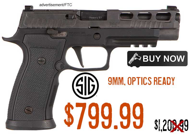 Sig P320 AXG PRO 9mm 4.7" 17+1 Nitron XSeries Optic Ready Pistol lowest price march2024