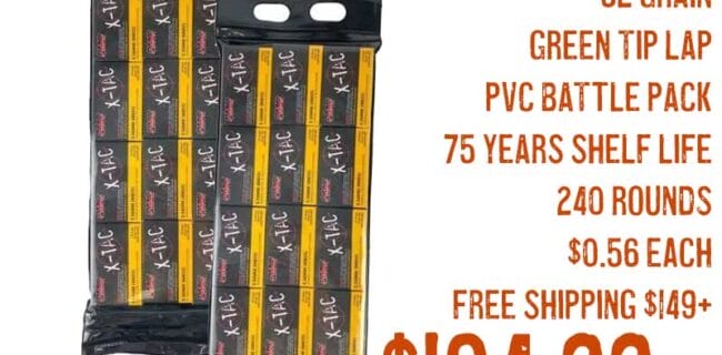 240 Round PVC Battle Packs of PMC 5.56 62Garin Green Tip Ammo lowest price