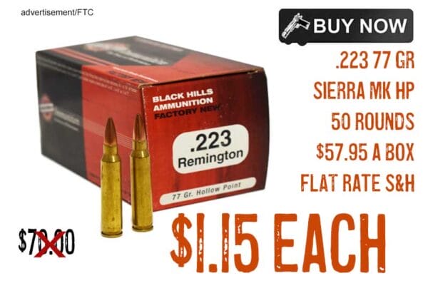 Black Hills .223 77 Gr Sierra MK HP Ammunition lowest price