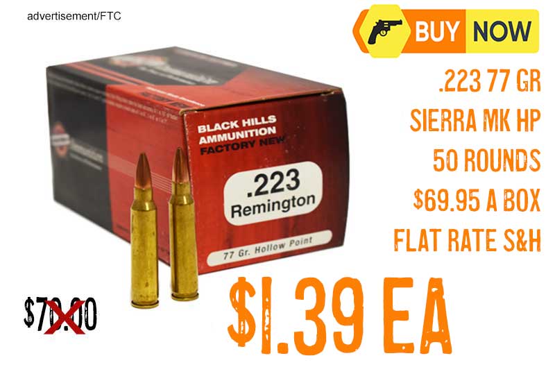 Black Hills .223 77 Gr Sierra MK HP Ammunition lowest price nov2025