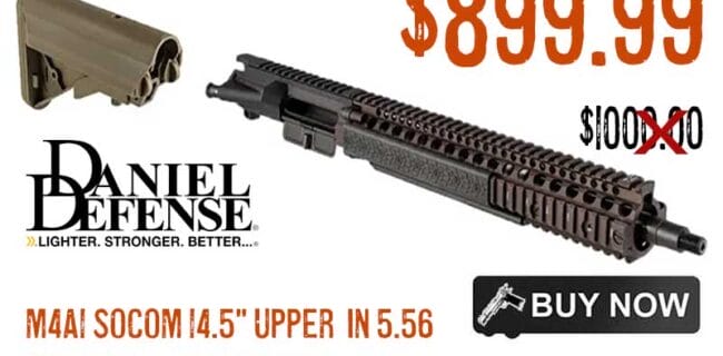 Daniel Defense M4A1 SOCOM 5.56 Upper SOPMOD Mil-Spec Stock FDE lowest price