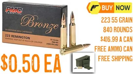 PMC Bronze 223 Remington 55Grain Ammo lowest price nov2025