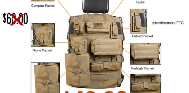SUNPIE Large Tactical Seat Cover Organizer lowest price