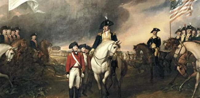 Surrender of Lord Cornwallis Cropped IMG Public Image