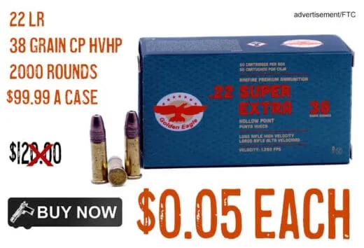 Aguila Golden Eagle 22 Long Rifle 38 Grain CP HVHP lowest price jan2025
