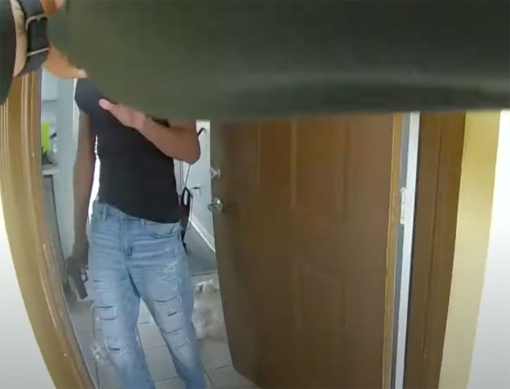 Roger Fortson, just before he is shot by the deputy.