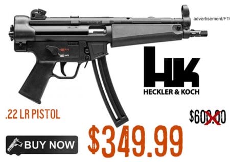 H&K MP5 .22LR 9" Barrel 25 Rounds Pistol lowest price