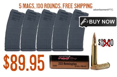 Magpul PMAG Rifle Magazines 100 Rounds PMC Bronze .223 Remington lowest price