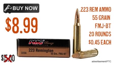 PMC Bronze 223 55GR FMJ Ammunition 20 Rounds lowest price june2024