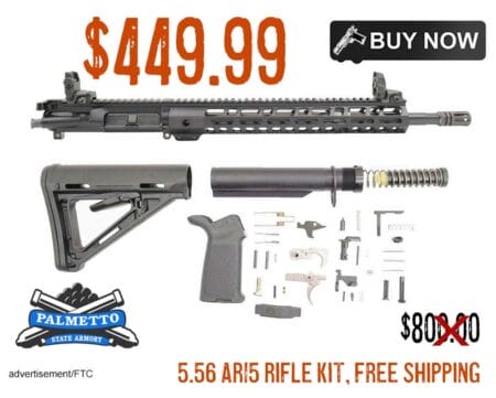 PSA 5.56 AR15 Rifle Kit W Magpul MBUS Sights lowest price