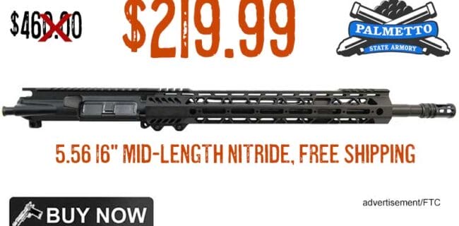 PSA AR-15 Upper 5.56 16" Mid-Length Nitride lowest price