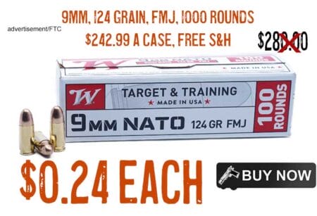 Winchester 9mm 124 Grain FMJ Bulk Pack lowest price