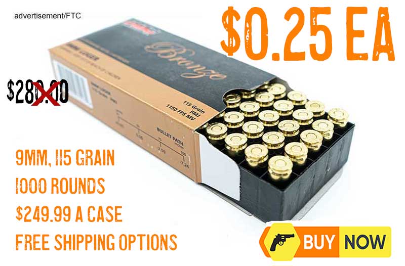 1000 Rounds PMC Bronze 9mm 115 Grain FMJ Ammunition deal sale discount may2025