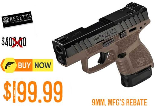 BERETTA APX-A1 Carry Pistol rebate low price FDE nov2025
