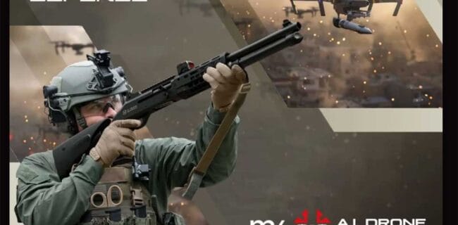 Benelli autoloading shotguns, with #4 buckshot, are effective against airborne drones