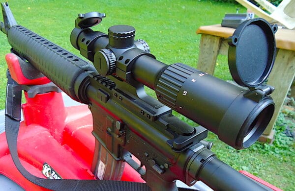 Monstrum Banshee 1-6x24 LPVO on the rifle