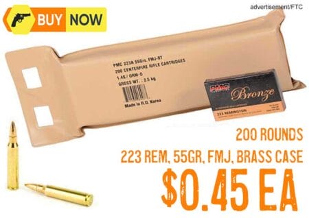 PMC Bronze .223 Remington 55gr FMJ Ammunition 200 Rounds april2025