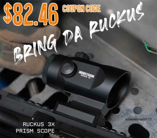 Ruckus 3x Prism Scope with Shake Awake lowest price march2025