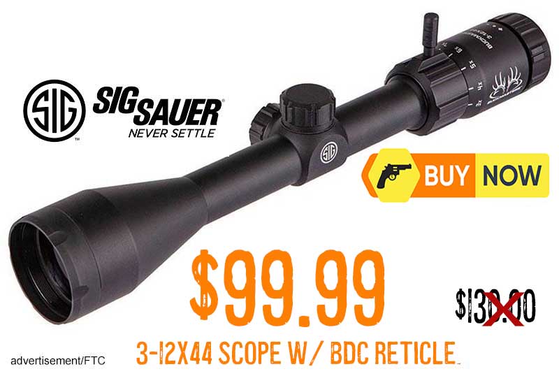 Sig Sauer Buckmaster 3-12x44 Scope BDC Reticle lowest price nov2025