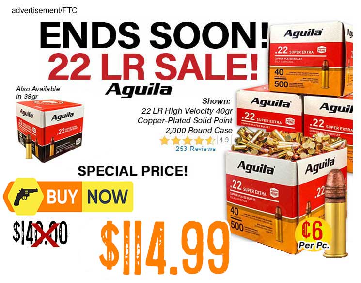Aguila Super Extra 22LR 38 & 40 Grain Ammunition sale lowest price sept2025