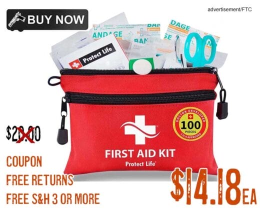 Protect Life Mini Travel First Aid 100pcs Kit lowest price