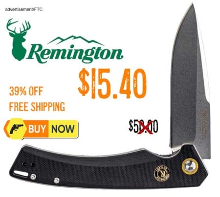 Remington EDC Stonewashed Drop Point Knife lowest price nov2025