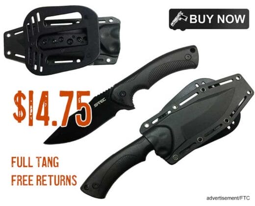 S-TEC Full Tang Tactical Knife with ABS Sheath lowest price