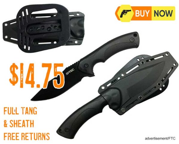 S-TEC Full Tang Tactical Knife with ABS Sheath lowest price nov2025