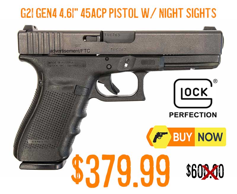 USED Police Trade In Glock 21 Gen 4 45acp Pistol lowest price mach2025