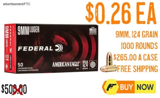 ederal American Eagle 9mm 124 Grain FMJ Ammo Sale deal Discount feb2025