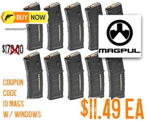 10 Magpul PMAG GEN M3 WINDOW Magazines 30rd $11.49 Each CODE