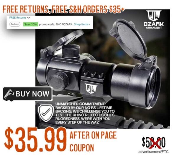 Rhino Reflex Red Dot Sight lowest price