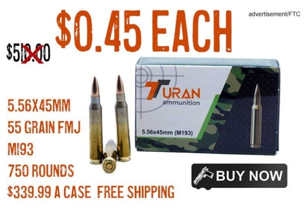 turan 5.56x45mm 55 Grain FMJ M193 Ammunition lowest price dec2024