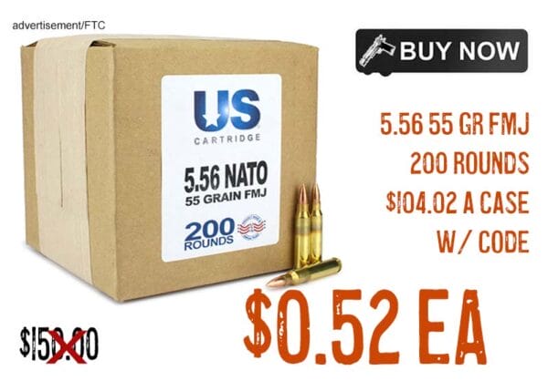 US Cartridge 5.56 55 Gr FMJ Ammunition lowest price