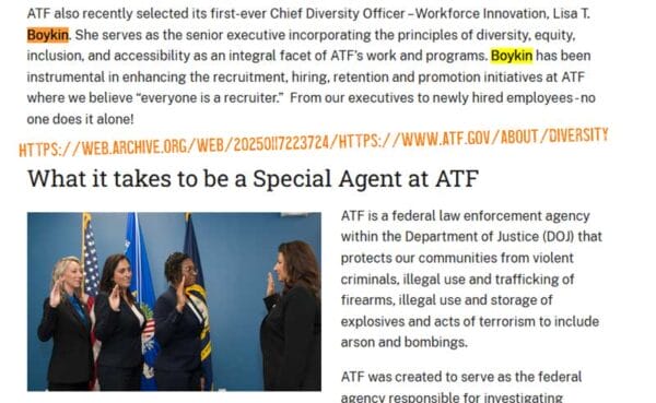 ATF DEI Boss Lisa T Boykin's Appointment as DEI Chief screengrab