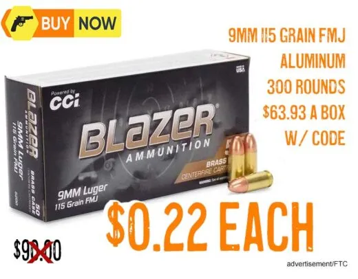 Blazer 9mm 115 Grain FMJ ammunition depot lowest price aug2025