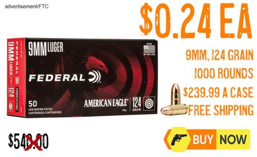 Federal American Eagle 9mm 124 Grain FMJ Ammo lowest price aug2025