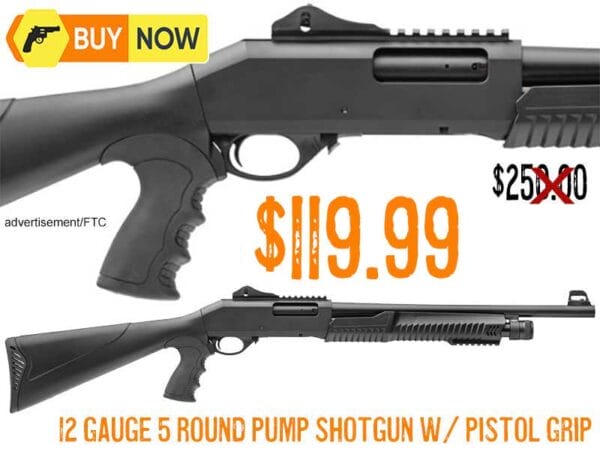 Adamson Pump Action Shotgun Pistol Grip lowest prices march2025