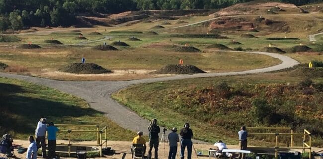 Fort Devens Rifle & Pistol Club members engaging popup targets. (Photo courtesy of the Fort Devens Rifle & Pistol Club).