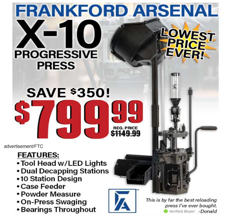 Frankford Arsenal X-10 Progressive Press lowest price