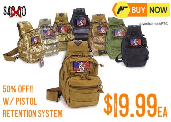 RTAC Tactical Sling Pack Pistol Retention System lowest price oct2025