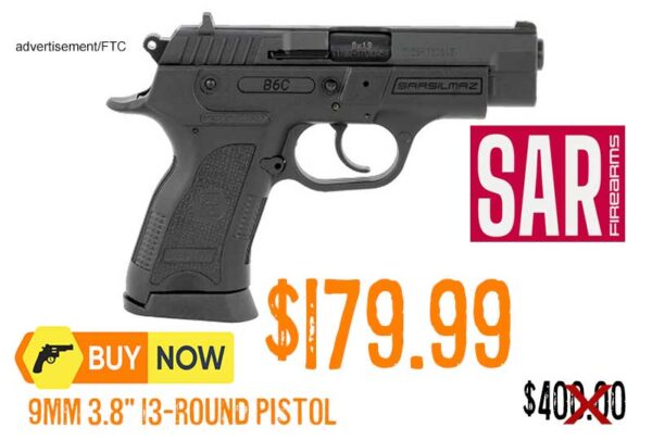 SAR USA B6C 9mm Pistol lowest price
