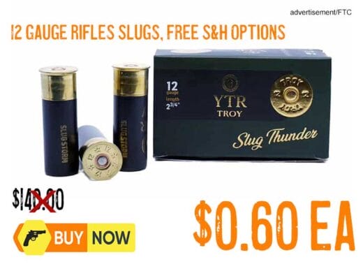 Troy YTR Slug Thunder 12 Gauge Rifled Slug Shotgun Ammunition lowest price