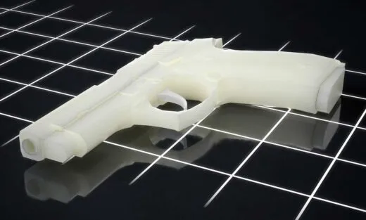 3d printed ghost gun pistol file printer manufactured iStock-Sven Loeffler 1012763192