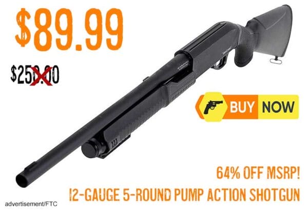 Adamson 12 Gauge 5-Round Pump Action Shotgun lowest price april2025aa