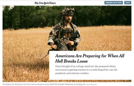 Americans Are Preparing for When All Hell Breaks Loose New York Timas Screen Grab 4-21-2025
