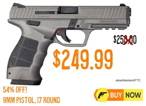 SAR USA SAR9 9mm Platinum Pistol lowest price