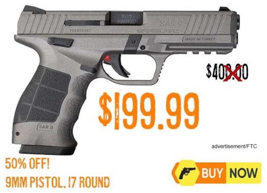 SAR USA SAR9 9mm Platinum Pistol lowest price jan2026