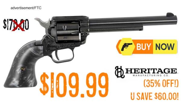 Heritage Rough Rider Black Pearl 22LR Pistol lowest price aug2025